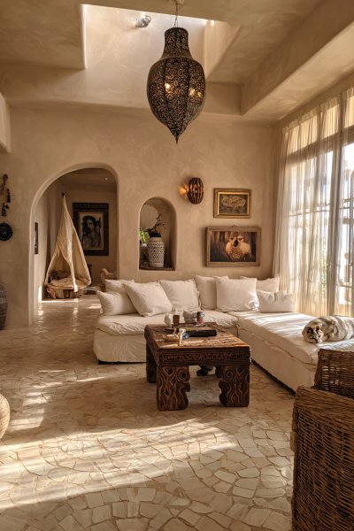 Modern building interior with abundant natural light for passive design