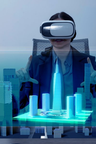 Computer monitor showing complex data graphs and charts for simulation
